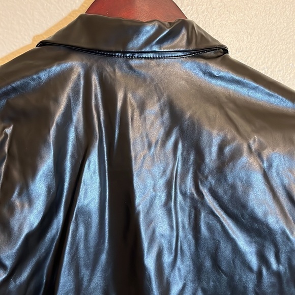 *3/$15* Black Faux Leather Jacket - Picture 8 of 11